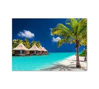 Tulup Splashback 39.37x27.56 inch / 100x70 cm Wall Protection Kitchen Panel Toughened Safe Glass Kitchen Protection Induction Cooker Glass Panel Splash back Tempered Glass - Multicolored - Maldives bungalows