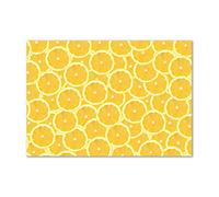 Tulup Splashback 39.37x27.56 inch / 100x70 cm Wall Protection Tempered Glass Kitchen Panel Toughened Safe Glass Panel Protection Induction Cooker Kitchen Splash back - Yellow - lemon slices