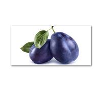 Tulup Splashback 47.24x23.62 inch / 120x60 cm Kitchen Protection Induction Cooker Wall Protection Glass Panel Tempered Glass Toughened Safe Glass Kitchen Panel Splash Back - Blue - Plums