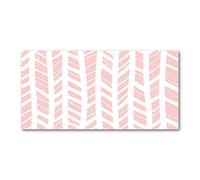 Tulup Splashback 47.24x23.62 inch / 120x60 cm Kitchen Protection Induction Cooker Wall Protection Glass Panel Tempered Glass Toughened Safe Glass Kitchen Panel Splash back - Pink - herringbone pattern