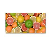 Tulup Splashback 47.24x23.62 inch / 120x60 cm Kitchen Protection Induction Cooker Wall Protection Glass Panel Tempered Glass Toughened Safe Glass Kitchen Panel Splash back - Multicolored - Citrus fruits