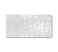 Tulup Splashback 47.24x23.62 inch / 120x60 cm Wall Protection Glass Panel Kitchen Panel Splash back Kitchen Protection Induction Cooker Tempered Glass Toughened Safe Glass - Gray - floral pattern
