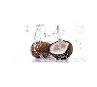 Tulup Splashback 47.24x23.62 inch / 120x60 cm Wall Protection Glass Panel Kitchen Panel Splash back Kitchen Protection Induction Cooker Tempered Glass Toughened Safe Glass - Brown - coconut water