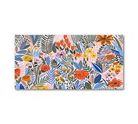 Tulup Splashback 47.24x23.62 inch / 120x60 cm Wall Protection Glass Panel Kitchen Panel Splash back Kitchen Protection Induction Cooker Tempered Glass Toughened Safe Glass - Multicolored - floral pattern