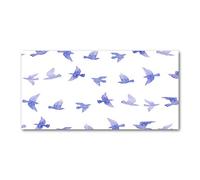 Tulup Splashback 47.24x23.62 inch / 120x60 cm Wall Protection Kitchen Panel Toughened Safe Glass Kitchen Protection Induction Cooker Glass Panel Splash back Tempered Glass - Blue - swallows