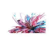 Tulup Splashback 47.24x23.62 inch / 120x60 cm Wall Protection Kitchen Panel Toughened Safe Glass Kitchen Protection Induction Cooker Glass Panel Splash back Tempered Glass - Pink abstract flower