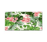 Tulup Splashback 47.24x23.62 inch / 120x60 cm Wall Protection Kitchen Panel Toughened Safe Glass Kitchen Protection Induction Cooker Glass Panel Splash back Tempered Glass - Pink - floral pattern