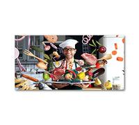 Tulup Splashback 47.24x23.62 inch / 120x60 cm Wall Protection Kitchen Panel Toughened Safe Glass Kitchen Protection Induction Cooker Glass Panel Splash back Tempered Glass - Multicolored - cook recipes