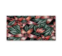 Tulup Splashback 47.24x23.62 inch / 120x60 cm Wall Protection Kitchen Panel Toughened Safe Glass Kitchen Protection Induction Cooker Glass Panel Splash back Tempered Glass - Red - floral pattern