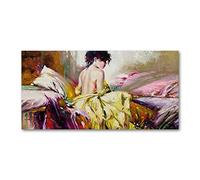 Tulup Splashback 47.24x23.62 inch / 120x60 cm Wall Protection Tempered Glass Kitchen Panel Toughened Safe Glass Panel Protection Induction Cooker Kitchen Splash back - Multicolored - half-naked woman