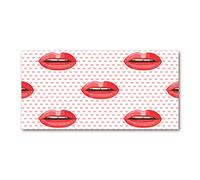 Tulup Splashback 47.24x23.62 inch / 120x60 cm Wall Protection Tempered Glass Kitchen Panel Toughened Safe Glass Panel Protection Induction Cooker Kitchen Splash back - Red - red lips