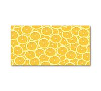 Tulup Splashback 47.24x23.62 inch / 120x60 cm Wall Protection Tempered Glass Kitchen Panel Toughened Safe Glass Panel Protection Induction Cooker Kitchen Splash back - Yellow - lemon slices
