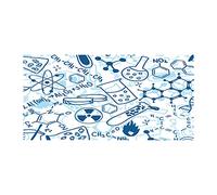 Tulup Splashback 55.12x27.56 inch / 140x70 cm Glass Panel Wall Protection Induction Cooker Tempered Glass Toughened Safe Glass Kitchen Panel Splash back Kitchen - Blue - Chemistry