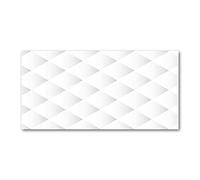 Tulup Splashback 55.12x27.56 inch / 140x70 cm Kitchen Protection Induction Cooker Wall Protection Glass Panel Tempered Glass Toughened Safe Glass Kitchen Panel Splash back - White - squares rectangles