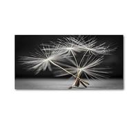 Tulup Splashback 55.12x27.56 inch / 140x70 cm Kitchen Protection Induction Cooker Wall Protection Glass Panel Tempered Glass Toughened Safe Glass Kitchen Panel Splash back - Black and white - pulse flower
