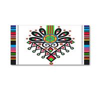 Tulup Splashback 55.12x27.56 inch / 140x70 cm Splash back Kitchen Panel Toughened Safe Glass Tempered Glass Panel Wall Protection Induction Cooker Kitchen - Multicolored - Polish pattern