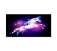 Tulup Splashback 55.12x27.56 inch / 140x70 cm Toughened Safe Glass Wall Protection Kitchen Splash back Glass Panel Protection Induction Cooker Kitchen Panel Tempered Glass - Purple - unicorn