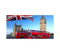 Tulup Splashback 55.12x27.56 inch / 140x70 cm Wall Protection Tempered Glass Kitchen Panel Toughened Safe Glass Panel Protection Induction Cooker Kitchen Splash back - Red - Bus in London