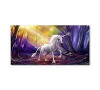 Tulup Splashback 55.12x27.56 inch / 140x70 cm Wall Protection Tempered Glass Kitchen Panel Toughened Safe Glass Panel Protection Induction Cooker Kitchen Splash back - Multicolored - unicorn