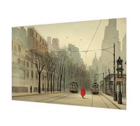 Tulup Wall Mural 152x104 cm Easy to Clean Wall Installation Home Decoration Photographic Design Glue Icluded for The Living Room, Bedroom, and Hallway - Urban Symmetry