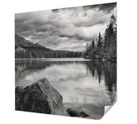 Tulup Wall Mural Adhesive 250x250 cm Home Decoration Sticky Back Wall Installation Easy to Clean Photographic Design for The Living Room, Bedroom, and Hallway - Mountain Panorama