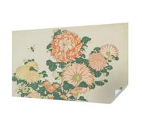 Tulup Wallpaper Peel and Stick 416x254 cm Wall Installation Easy to Clean Sticky Back for The Living Room, Bedroom, and Hallway Home Decoration Photographic Design - Chrysanthemum Flowers