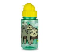 TUM TUM Flip Top Kids Water Bottle With Straw, Tritan Toddler Water Bottle, 400ml, BPA Free (Stanley the Sloth)