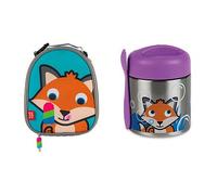 Tum Tum Insulated Lunch Bag and Tum Tum Thermal Food Flask with Magnetic Spork - Felicity Fox
