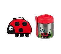Tum Tum Insulated Lunch Bag and Tum Tum Thermal Food Flask with Magnetic Spork - Lady Bird