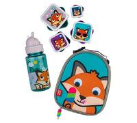 Tum Tum Insulated Lunch Bag, Tum Tum Flip Top Water Bottle and Tum Tum Nesting (Set of 4) Snack Pots - Felicity Fox
