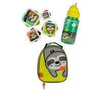 Tum Tum Insulated Lunch Bag, Tum Tum Flip Top Water Bottle and Tum Tum Nesting (Set of 4) Snack Pots - Stanley Sloth