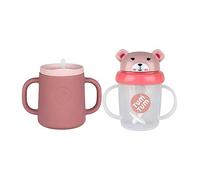 Tum Tum Silicone 3 way Sippy Cup and Tum Tum Tippy Up Cup - Betsy Bear