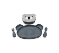 TUM TUM Silicone Weaning Bowl & Spoon Set Kev Koala - Grey