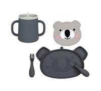 Tum Tum Silicone Weaning Set and Tum Tum Silicone 3 Way Sippy Cup - Kev Koala