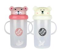 TUM TUM Tippy Up Free Flow Sippy Cup (No Valve), Two Pack (Betsy & Pete 300ml)
