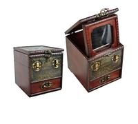 Tumahe Wooden Antique Vintage Gothic Jewelry Box for Women,Witchy Jewelry Box with Drawer & Mirror,Perfect Mom Gifts for Mother's Day, Women & Girls Ring Necklace Earring Organizer (C)