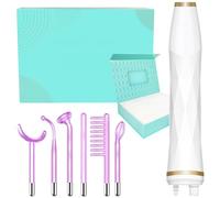 TUMAKOU High Frequency Facial Machine - Portable Purple High Frequency Facial Skin Light Therapy Wand - with 6 Argon Tubes - Skin Tightening Machine for Hair Regrowth,Acne,Wrinkle Removal,Anti Aging