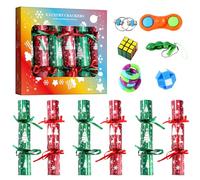 TUMALI Christmas Crackers 6Pcs Luxury Christmas Crackers, with Fun Novelty Gifts,Decoration Pack Party Crackers, Traditional Christmas Crackers 12 inches