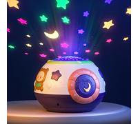 TUMAMA Baby Projector Light, 18 Month Kids Musical Electronic Toy, Starry Ball Shape Night Light With White Noise Sound, Gift for Children Boys Girls, Blue