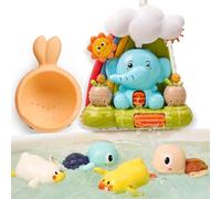TUMAMA Bath Toys for Toddlers, Baby Bathtub Water Toys | Durable Interactive Multicolored Infant Toy,Swimming Turtles Wind Up Toys for Baby,Floating Pool Toys Set