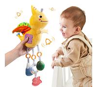 TUMAMA KIDS Baby Pram Pushchair Toys,Dinosaur Hanging Rattle Sensory Educational Toy,Newborn Car Seat Crib Travel Activity Plush Animal Wind Chime for Boys Girls (Pterodactyl)