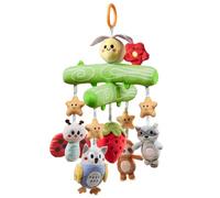TUMAMA Kids Baby Toys 0 3 6 12 Months, Car Seat Toys Bee Toy with Squeaky, Crinkle, Rattle, Montessori Newborn Sensory Baby Gym Stroller Crib Hanging Toy