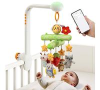 TUMAMA KIDS Crib Mobile with Music and Lights, Baby Cot Mobile Cute Bee Crib Toys Hanging, Remote Control Nursery Mobiles for Bassinet, Rotation, Starlight Projection and Lullabies for Newborn