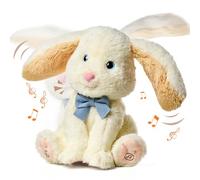 TUMAMA KIDS Electronic Plush Bunny with Singing and Speaking Function, Interactive Electronic Pets Bunny Toy with Wiggling Ears and Body, Easter Plush Bunny