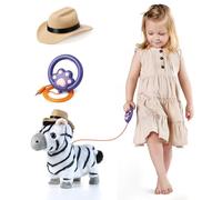 TUMAMA Talking Walking Zebra Repeat What You Say, Moving Tail, Soft Toy for Kids, Singing Toy Birthday Gifts for Children Girl Boy Age 3 4 5 6 7, Xmas Present for Kid Infant