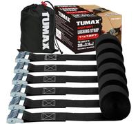 TUMAX 6 Pack Lashing Straps, 1in x 12ft, Kayak Straps up to 900lbs, Cam Buckle Tie Down Strap for Cargo Lashing, with Carrying Bag