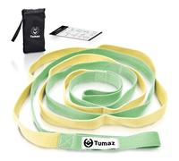 Tumaz Stretching Strap - 10 Loops & Non-Elastic Yoga Strap - The Perfect Home Workout Stretch Strap for Physical Therapy Yoga Pilates Flexibility -