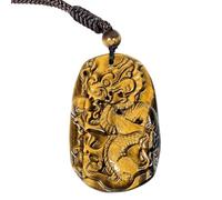 TUMBEELLUWA Crystal Pendant Spirit Animal Totem Necklace Spiritual Protection Jewelry Gift for Men Women, Tiger's Eye Stone, tiger's eye stone