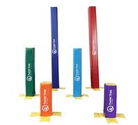 Tumbl Trak Fun Sticks, Pack Of 6 (60cm, Multi Colours), Foam and Vinyl Gymnastics Markers with Hook Attachments