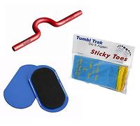 Tumbl Trak Skill Builder Package including Open Shoulder Trainer, Sliders and Sticky Toes, Gymnastics and Cheerleading Training Equipment